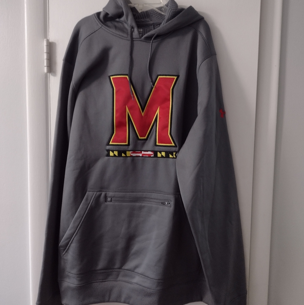 Under Armour ColdGear Maryland Hoodie Gray Men's XL Tall
